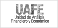 logotipo UAFE en tonos grises con transparencias